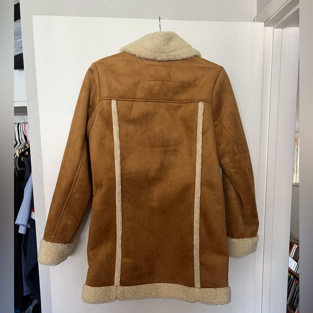 Marine Layer Penny Lane Faux Shearling-Lined Coat - Picture 4 of 6